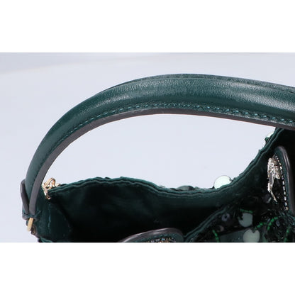 Anya Hindmarch アニヤ ハインドマーチ カエル スパンコール/ビーズ レザー 2WAY チェーン ハンドバッグ