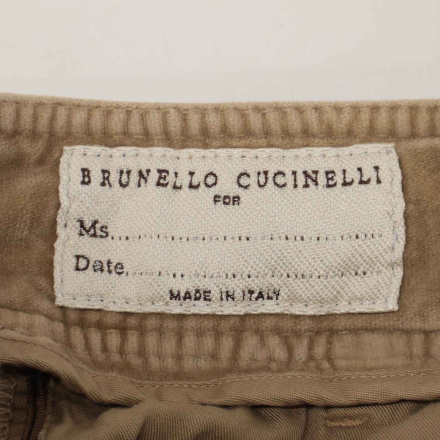 BRUNELLO CUCINELLI ブルネロクチネリ MA096P5273 ﾍﾞｰｼﾞｭ ﾍﾞﾛｱﾀｯﾁ ﾊﾟﾝﾂ ボトムス 40