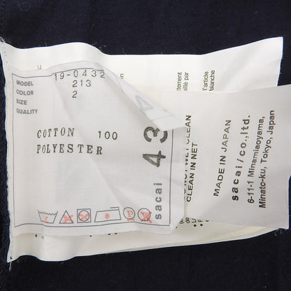 sacai サカイ 美品 ドッキングTシャツ トップス レディース ネイビー×グリーン 2 19-04324 19SS トップス 2