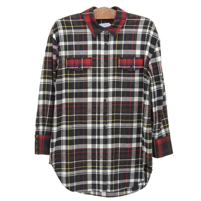 alice+olivia アリスオリビア 未使用 チェック ロングスリーブ シャツ トップス レディース マルチカラー M トップス M