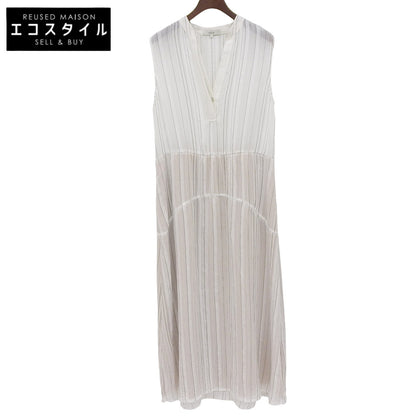 VINCE. ヴィンス 美品 Drapey Stripe Tiered Dress ワンピース レディース ホワイト 6 ワンピース 6