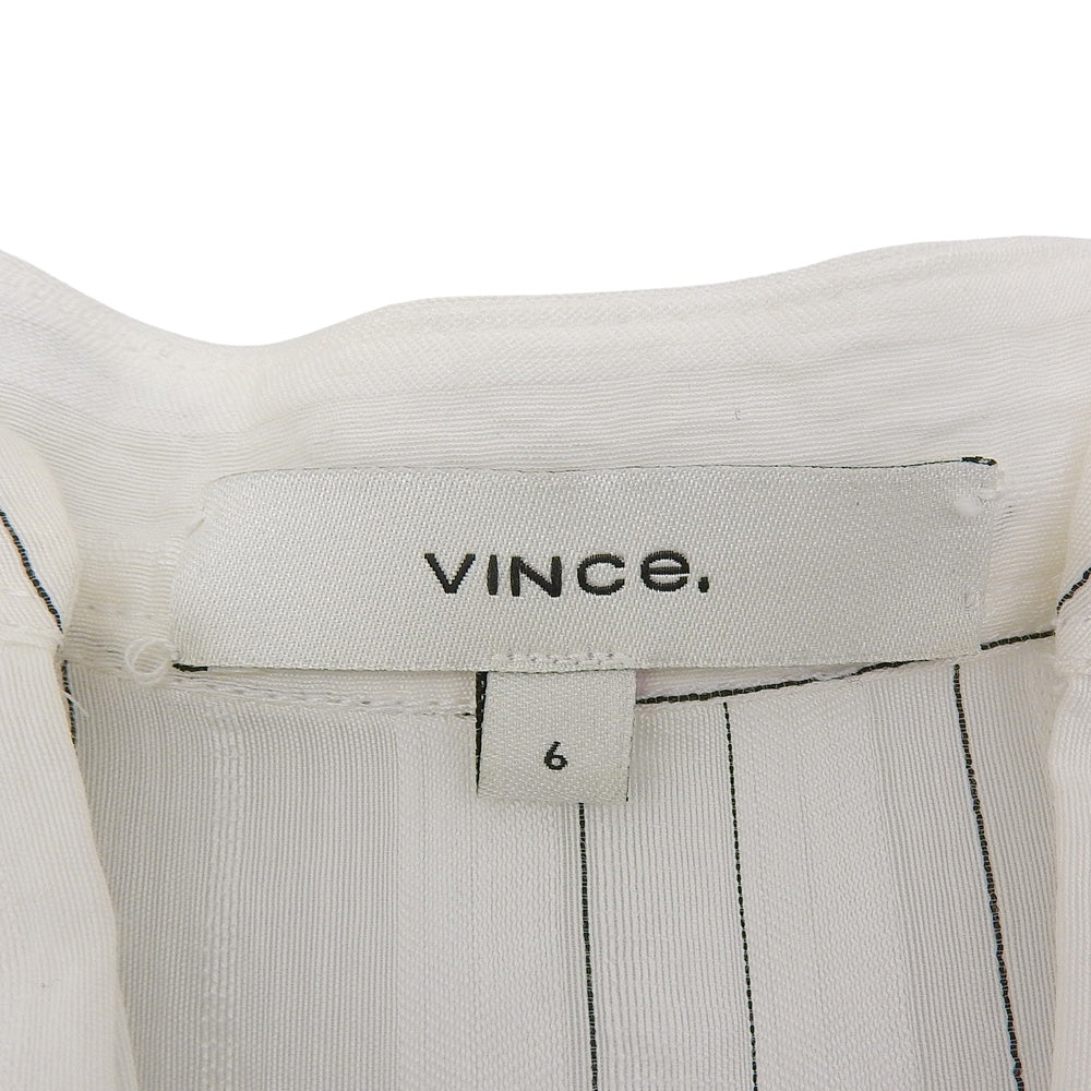 VINCE. ヴィンス 美品 Drapey Stripe Tiered Dress ワンピース レディース ホワイト 6 ワンピース 6