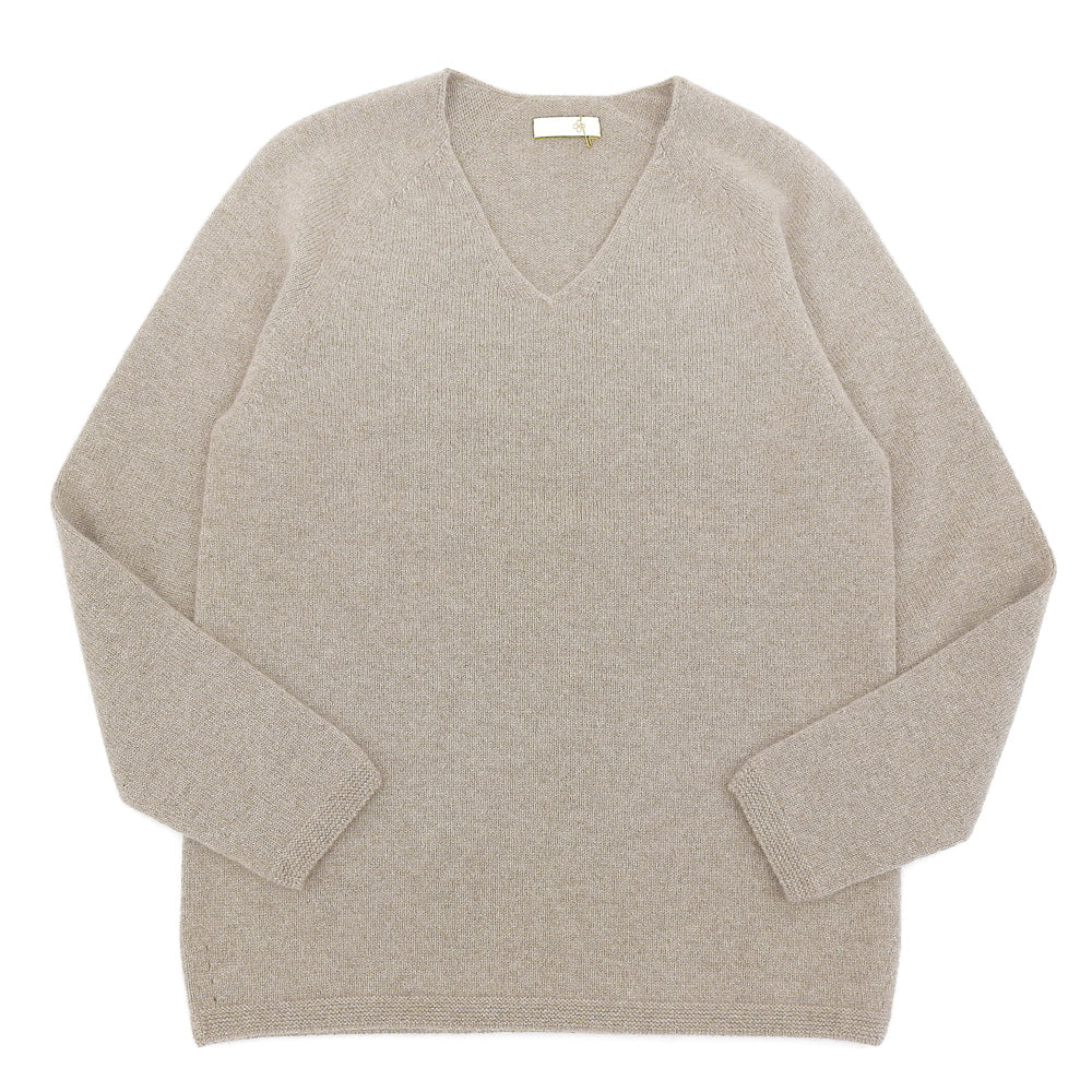 TOYOBOSHI トウヨウボウシ 新品同様 HAKOBE カシミヤ100 Vネックニット トップス レディース ブラウン 08IT-PC0001 トップス ―