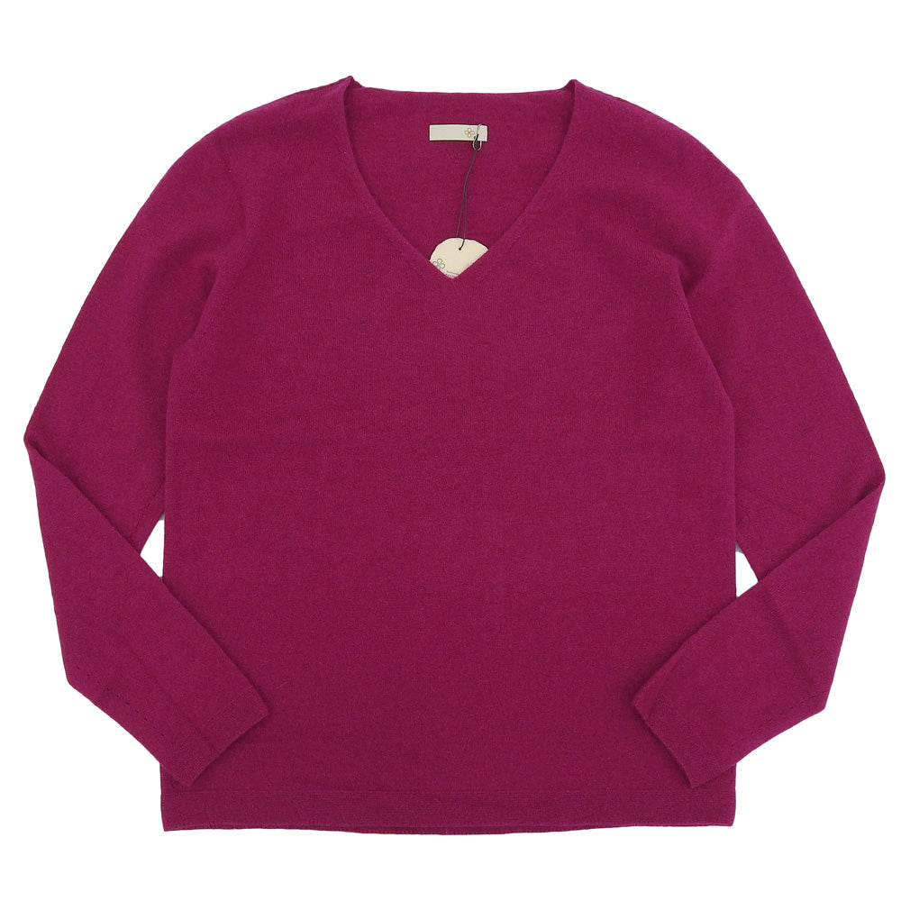 TOYOBOSHI トウヨウボウシ 新品同様 糸衣 KIDO カシミヤ100 Vネック ニット トップス レディース パープル 1 09IT-PC0011 トップス 1