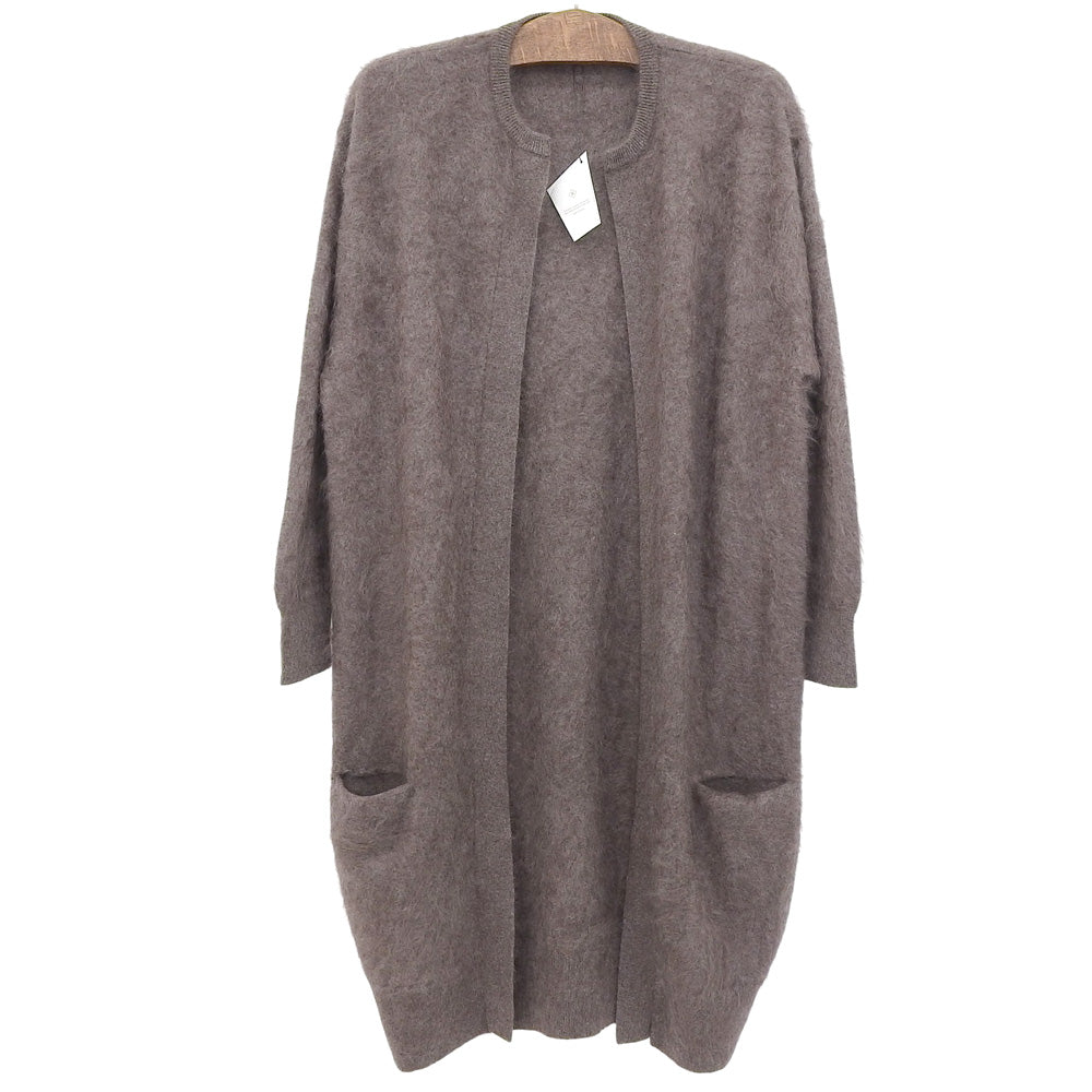 TOYOBOSHI トウヨウボウシ 新品同様 糸衣 BIWA カシミヤ100 ロングカーディガン トップス レディース ブラウン F 13IT-FC2002 トップス F