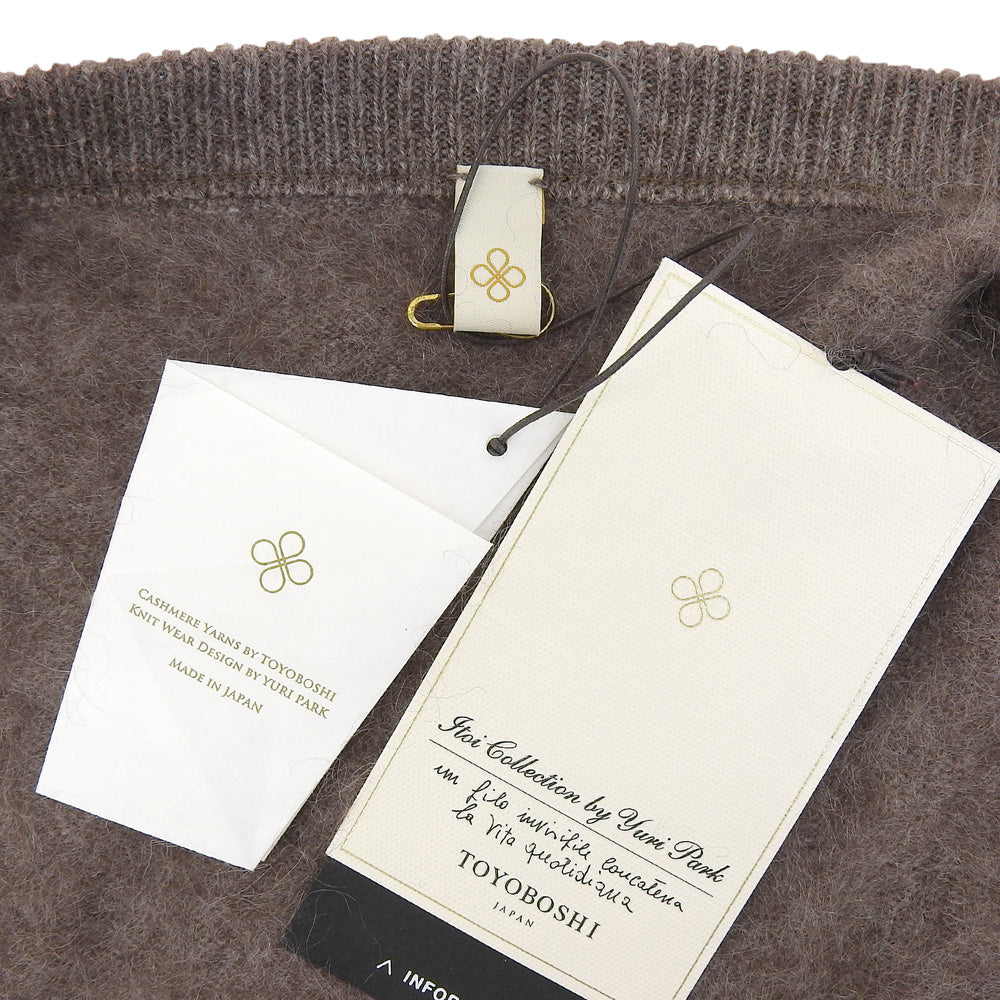 TOYOBOSHI トウヨウボウシ 新品同様 糸衣 BIWA カシミヤ100 ロングカーディガン トップス レディース ブラウン F 13IT-FC2002 トップス F