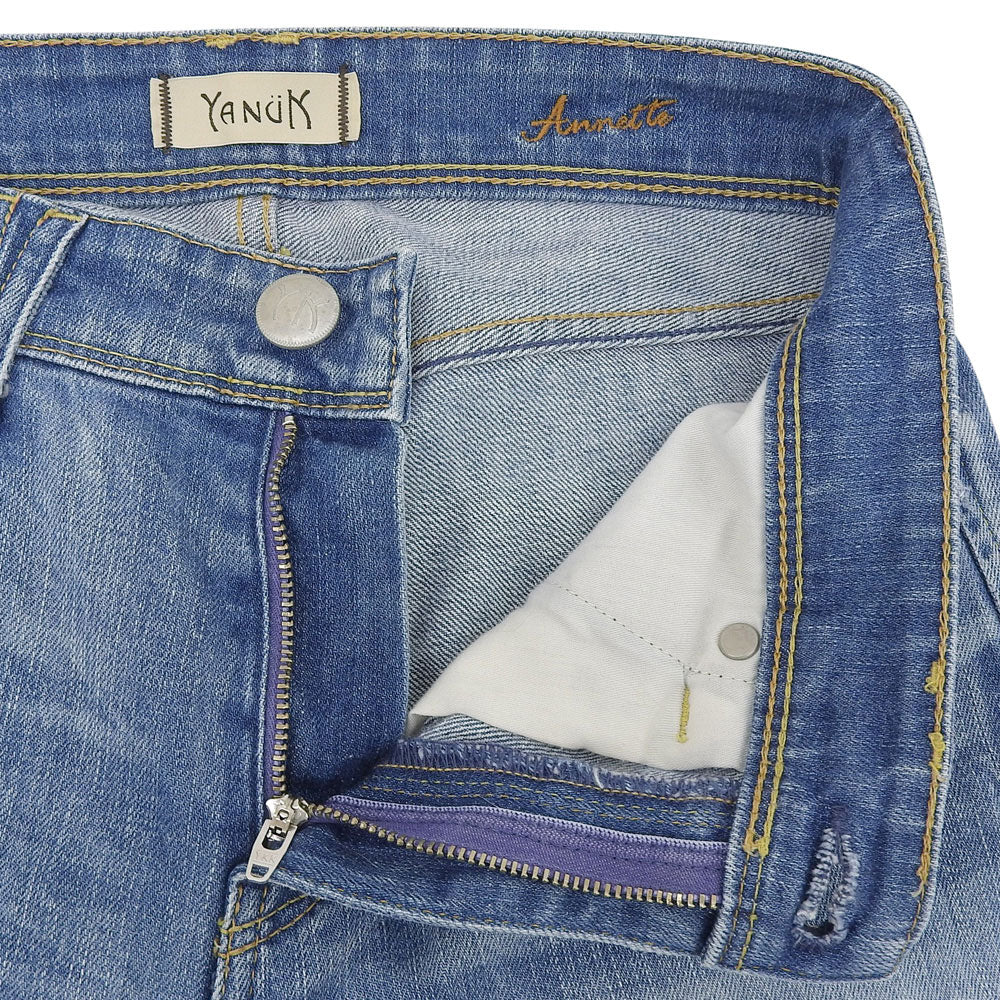 YANUK ヤヌーク 美品 アネット ストレート デニムパンツ ボトムス レディース ブルー 24 57191011 ボトムス 24
