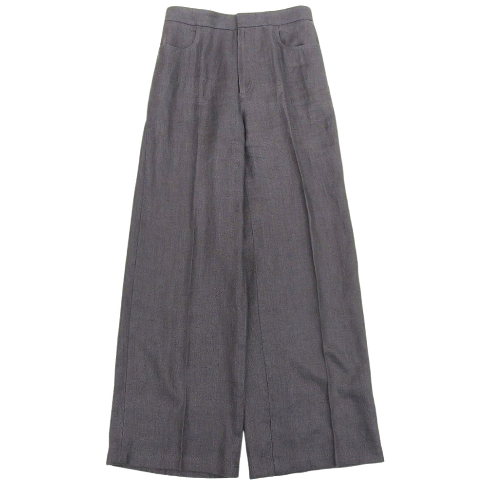 BEIGE ベイジ 美品 リネン BURDOCK ワイドパンツ ボトムス レディース グレー 4 ボトムス 40