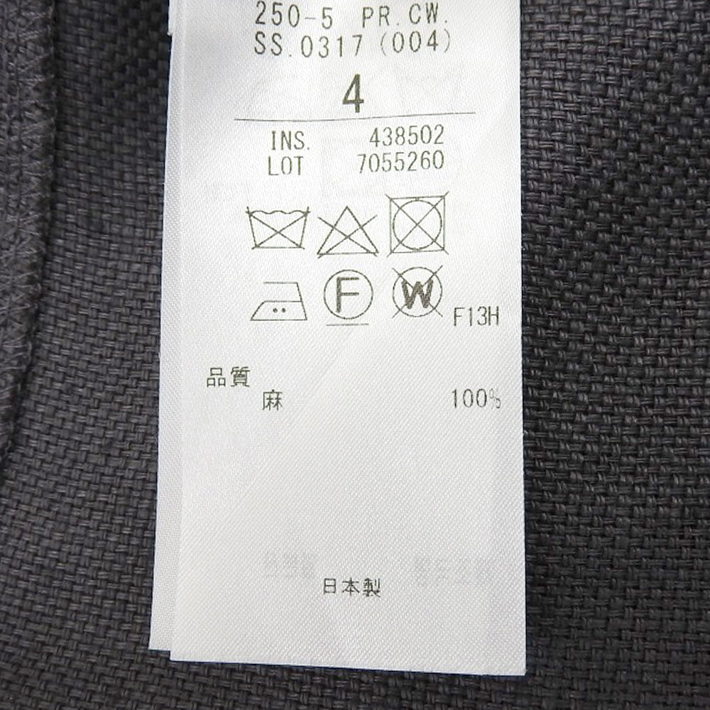 BEIGE ベイジ 美品 リネン BURDOCK ワイドパンツ ボトムス レディース グレー 4 ボトムス 40