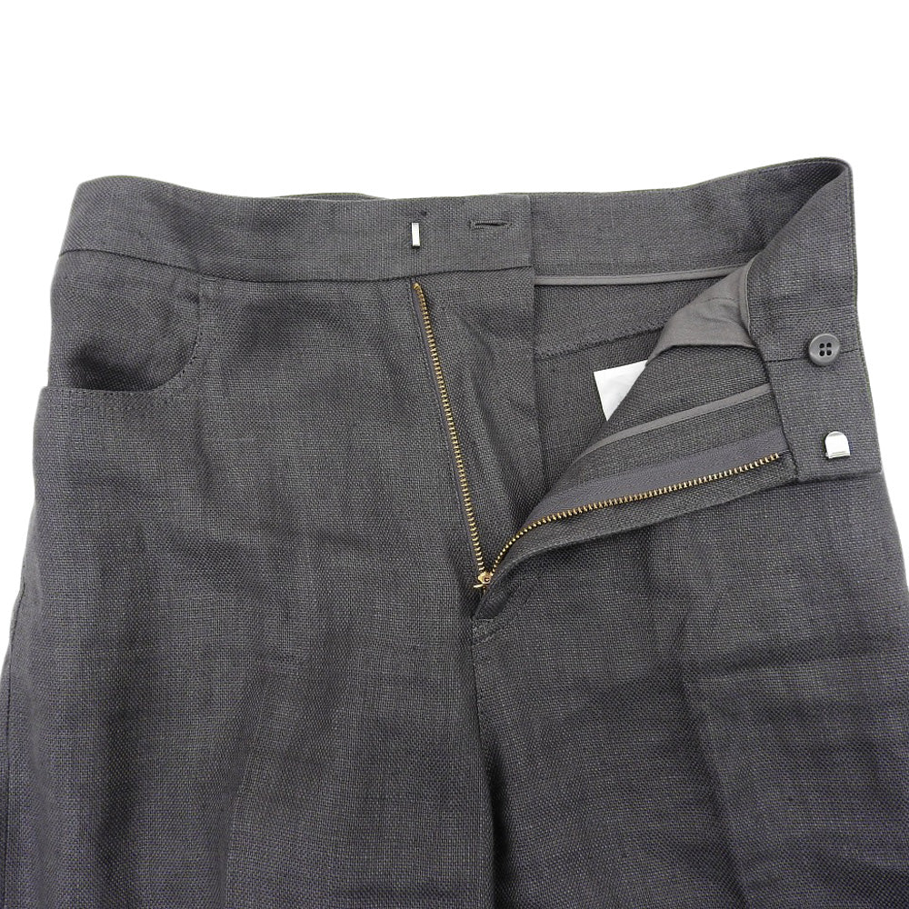 BEIGE ベイジ 美品 リネン BURDOCK ワイドパンツ ボトムス レディース グレー 4 ボトムス 40
