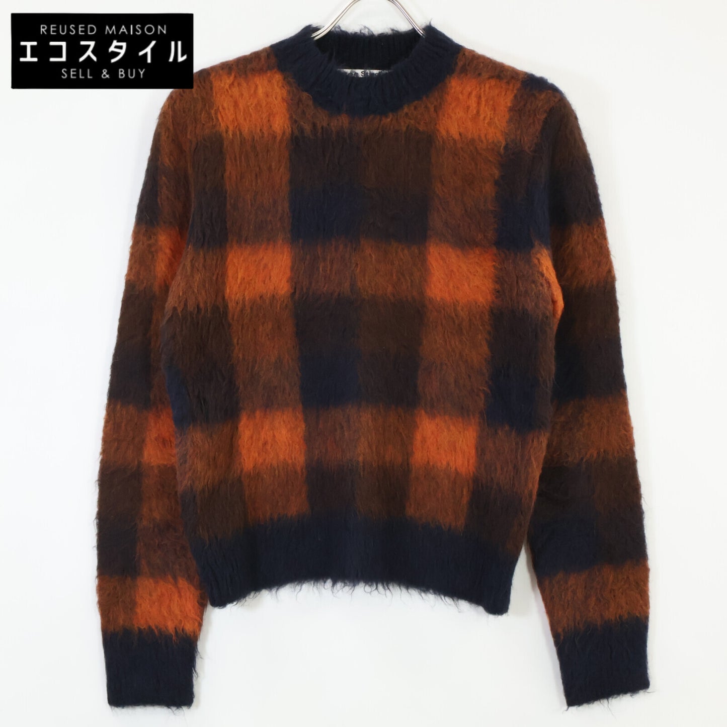 ACNE STUDIOS アクネ ストゥディオズ 美品 A60177 シャギーウールチェックニット トップス XS