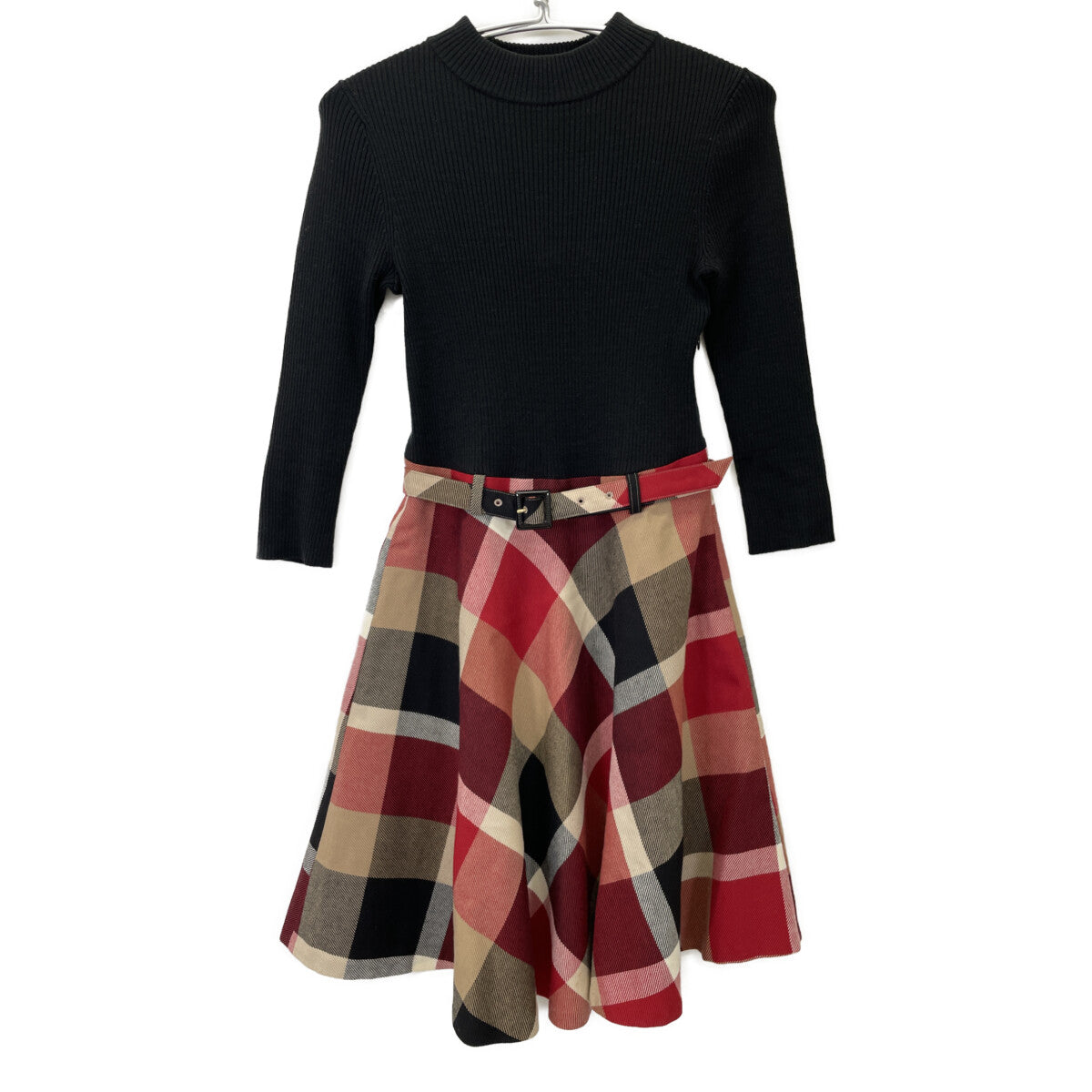 BLUE LABEL CRESTBRIDGE ブルーレーベルクレストブリッジ 55J72-805-16 ﾁｪｯｸ柄 ﾜﾝﾋﾟｰｽ ワンピース 36