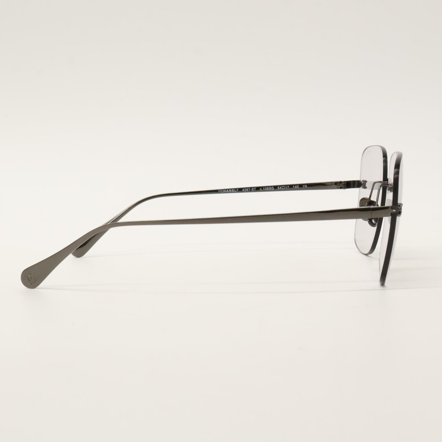 CHANEL シャネル 【美品】4287-ST c.108SG スクエア シェイプ ブルーライトカット アイウェア サングラス 54□17 140