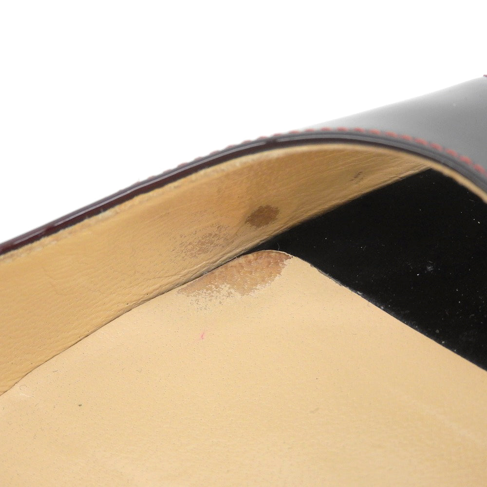 Christian Louboutin クリスチャンルブタン パテント オープントゥ パンプス レディース レッドグラデーション 36 1/2 シューズ 36.5