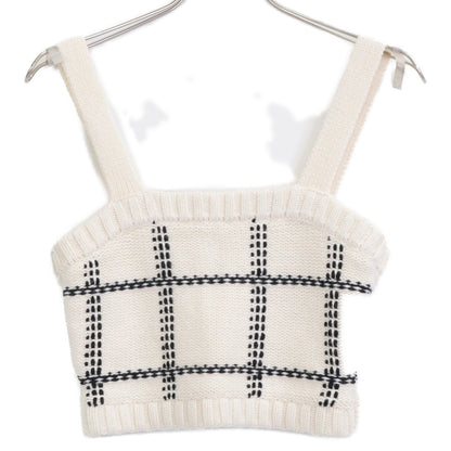 sheller シェリエ ﾎﾜｲﾄ handmade check ensembl ｱﾝｻﾝﾌﾞﾙｶｰﾃﾞｨｶﾞﾝ F