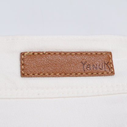 YANUK ヤヌーク ﾎﾜｲﾄ 57142068 Spill Proof ｽﾘﾑﾃｰﾊﾟｰﾄﾞ RUTH ﾊﾟﾝﾂ ボトムス 21