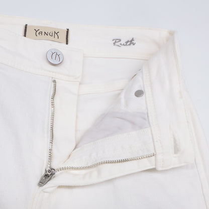 YANUK ヤヌーク ﾎﾜｲﾄ 57142068 Spill Proof ｽﾘﾑﾃｰﾊﾟｰﾄﾞ RUTH ﾊﾟﾝﾂ ボトムス 21