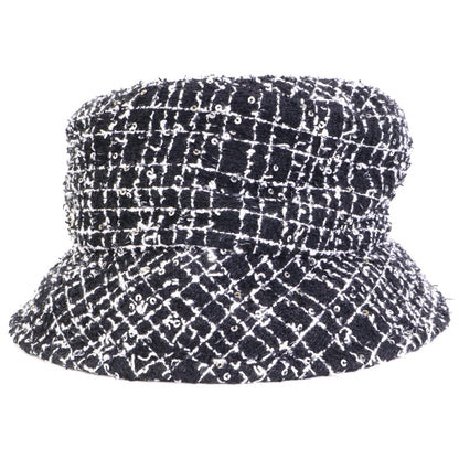 CHANEL シャネル 【美品/国内正規】ココマーク スパンコール ツイード バケットハット 帽子 M