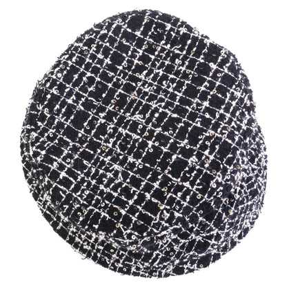CHANEL シャネル 【美品/国内正規】ココマーク スパンコール ツイード バケットハット 帽子 M