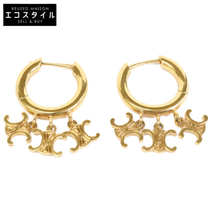 CELINE セリーヌ トリオンフ トリオ フープ / ゴールドフィニッシュ ブラス ピアス