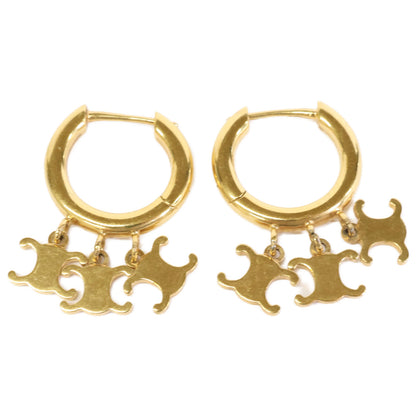 CELINE セリーヌ トリオンフ トリオ フープ / ゴールドフィニッシュ ブラス ピアス