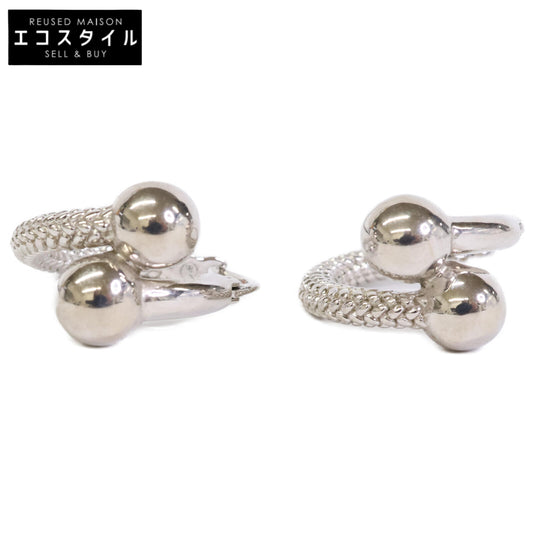 BOTTEGA VENETA ボッテガヴェネタ イントレチャートデザイン ボール フープ ピアス