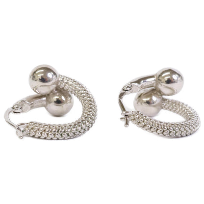 BOTTEGA VENETA ボッテガヴェネタ イントレチャートデザイン ボール フープ ピアス