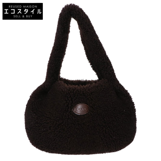 TOD'S トッズ LIE ON A LION ボア ムートン シャツ バッグ ショッピング ショルダーバッグ