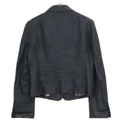 DOLCE&GABBANA ドルチェアンドガッバーナ F2401T FU4B1 ﾌﾞﾗｯｸ 裏地ﾚｵﾊﾟｰﾄﾞ ﾘﾈﾝｼﾞｬｹｯﾄ ジャケット 44