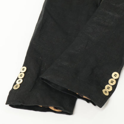 DOLCE&GABBANA ドルチェアンドガッバーナ F2401T FU4B1 ﾌﾞﾗｯｸ 裏地ﾚｵﾊﾟｰﾄﾞ ﾘﾈﾝｼﾞｬｹｯﾄ ジャケット 44