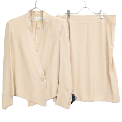 SONIA RYKIEL ソニアリキエル ﾍﾞｰｼﾞｭ ｼﾞｬｹｯﾄ/ｽｶｰﾄ ｾｯﾄｱｯﾌﾟ 44