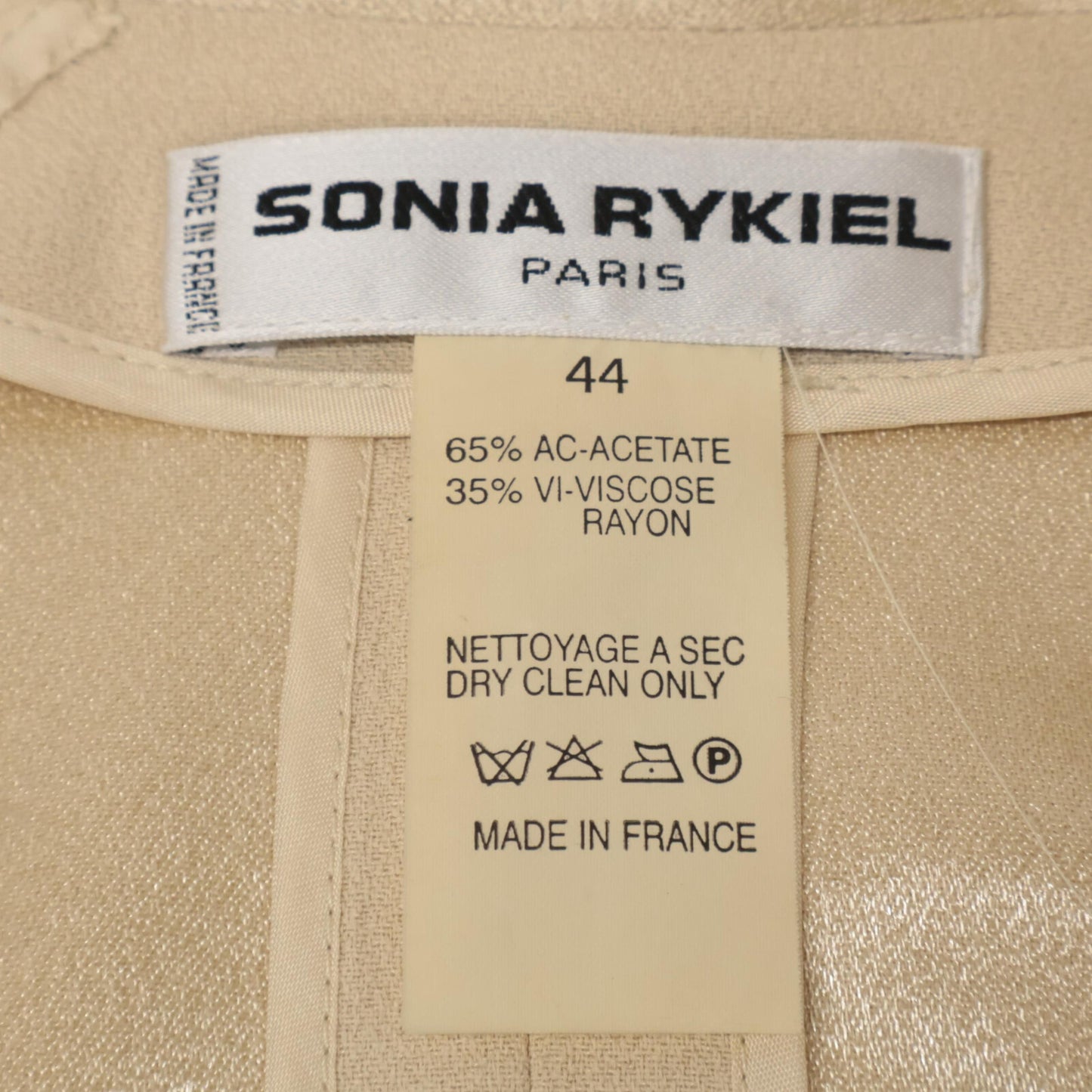 SONIA RYKIEL ソニアリキエル ﾍﾞｰｼﾞｭ ｼﾞｬｹｯﾄ/ｽｶｰﾄ ｾｯﾄｱｯﾌﾟ 44
