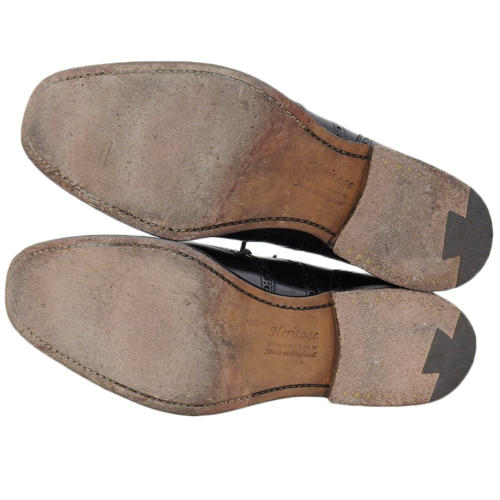 Church's チャーチ Heritage コレクション サンドリンガム ウイングチップ シューズ ブラック 7.5 メンズ シューズ 7.5