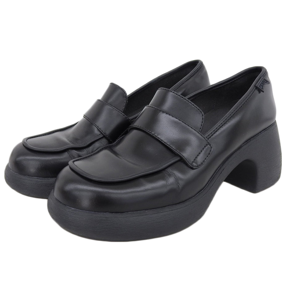 CAMPER カンペール 美品 テルマ ヒール パンプス ローファー シューズ レディース ブラック 38 K201292-016 シューズ 38