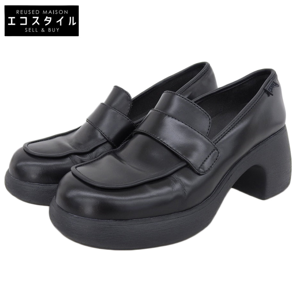 CAMPER カンペール 美品 テルマ ヒール パンプス ローファー シューズ レディース ブラック 38 K201292-016 シューズ 38