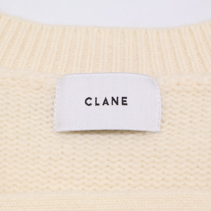 CLANE クラネ 17105-2442 24AW ﾍﾞｰｼﾞｭ 2WAY ﾈｯｸ ｵｰﾊﾞｰﾆｯﾄ トップス 1