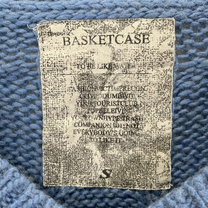 Basketcase バスケットケース 92663 ﾌﾞﾙｰ Vﾈｯｸﾆｯﾄ トップス S