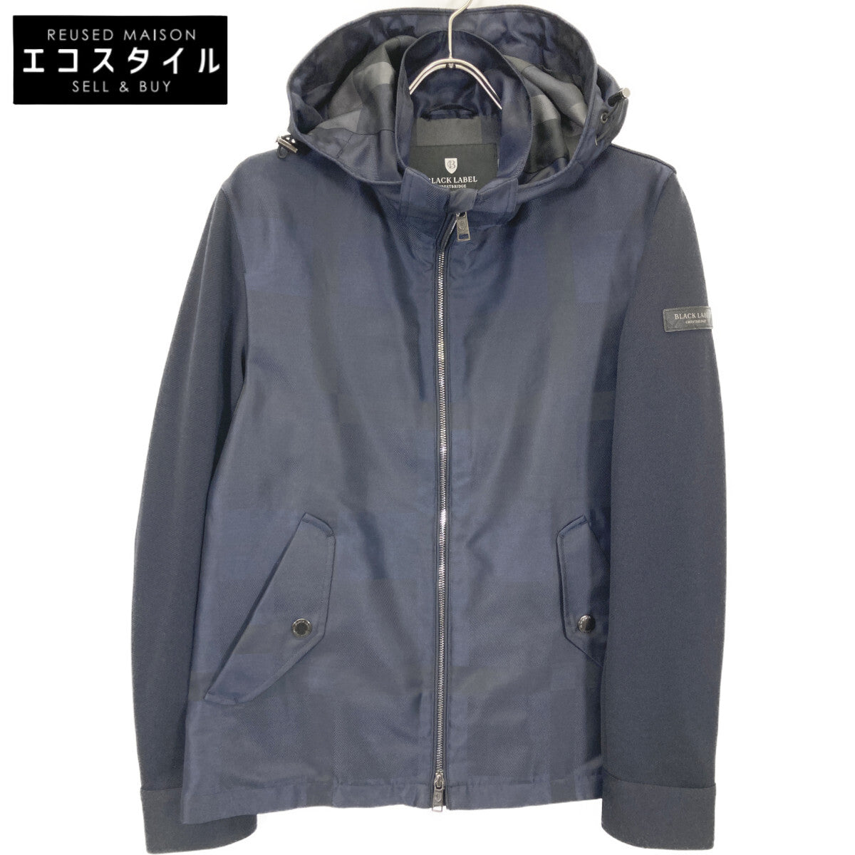 BLACK LABEL CRESTBRIDGE ブラックレーベルクレストブリッジ 51F04-204-28 ﾈｲﾋﾞｰ 切り替え ｼﾞｯﾌﾟｱｯﾌﾟ ｼﾞｬｹｯﾄ ジャケット M