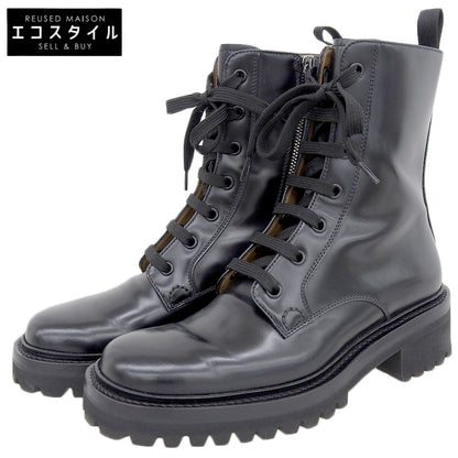 Church's チャーチ 美品 GWYNETH レザー レースアップ サイドZIP ブーツ シューズ メンズ ブラック 36.5 シューズ 36 1/2