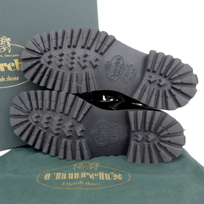 Church's チャーチ 美品 GWYNETH レザー レースアップ サイドZIP ブーツ シューズ メンズ ブラック 36.5 シューズ 36 1/2