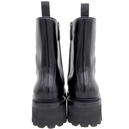 Church's チャーチ 美品 GWYNETH レザー レースアップ サイドZIP ブーツ シューズ メンズ ブラック 36.5 シューズ 36 1/2