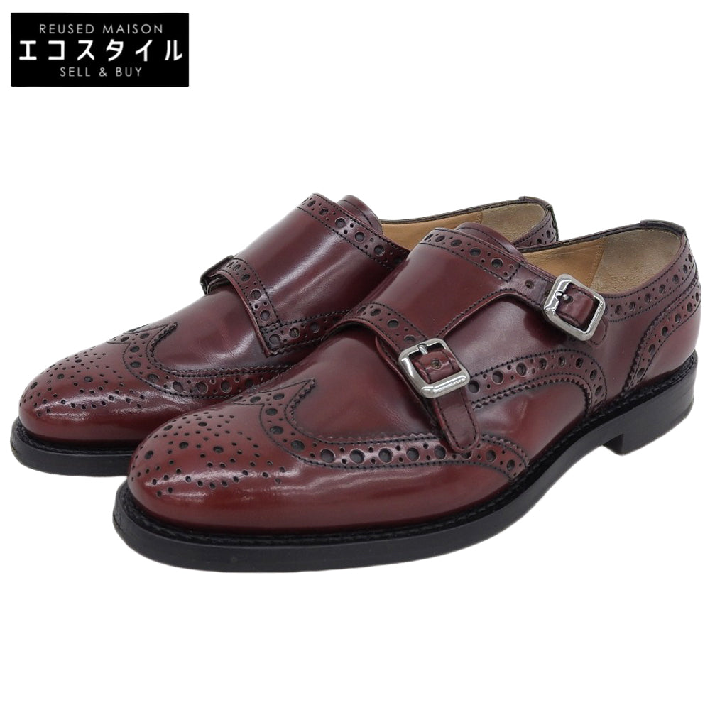 Church's チャーチ 美品 LANA ウィングチップ ダブルモンク シューズ メンズ バーガンディ 36 シューズ 36