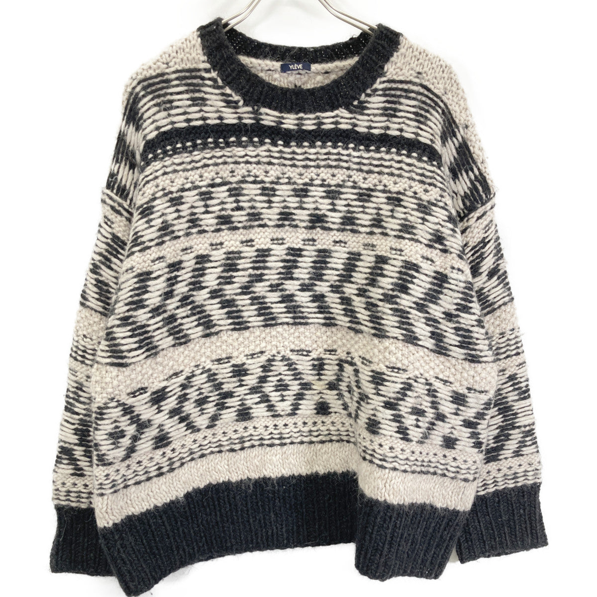 YLEVE イレーヴ HAND JACQUARD PULLOVER ﾆｯﾄ トップス F
