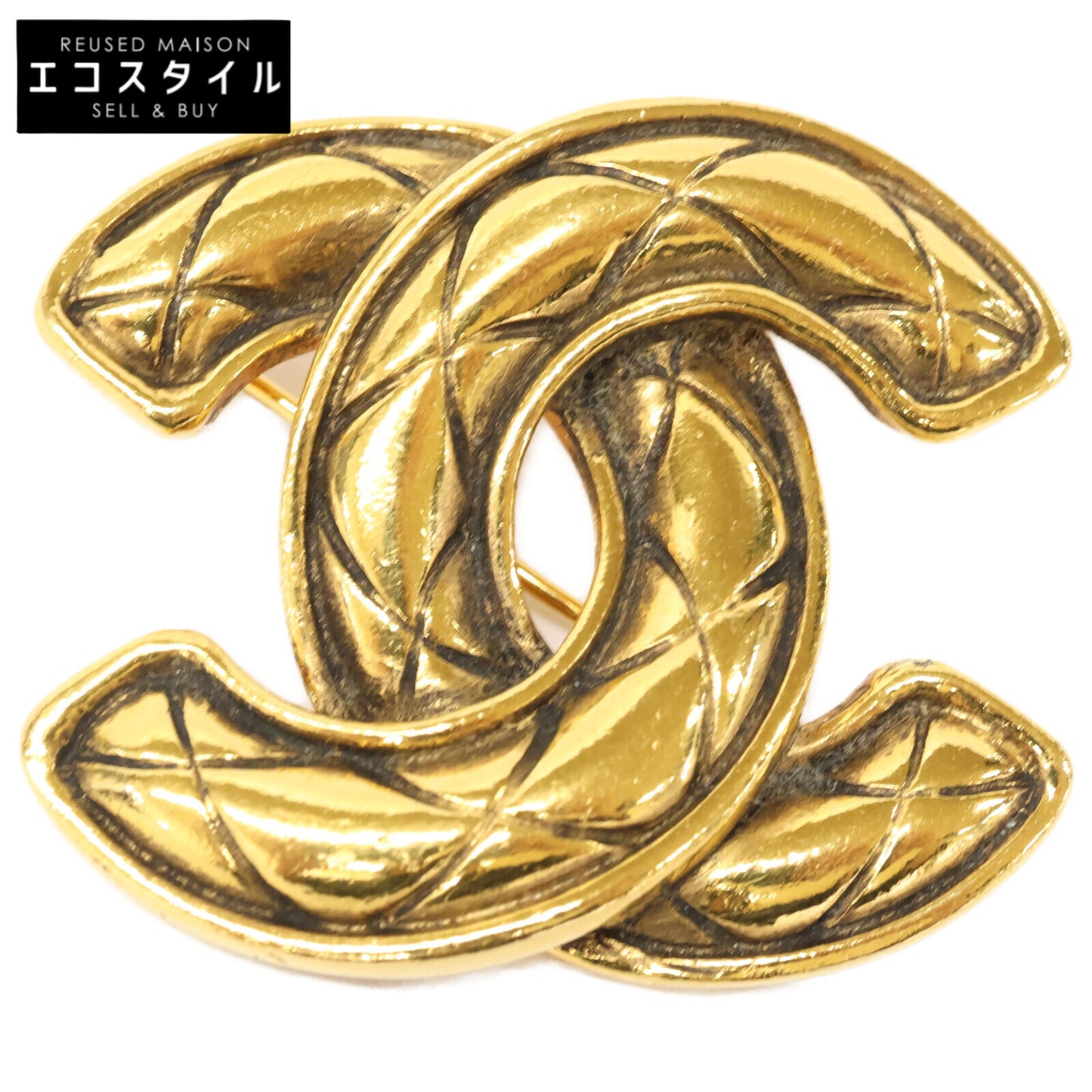 CHANEL シャネル 1153 マトラッセ ココマーク ブローチ