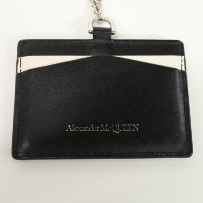 Alexander McQueen アレキサンダーマックイーン 666890 1AAC7 CARD HOLDER W/CHAIN チェーン付 ロゴ カードケース