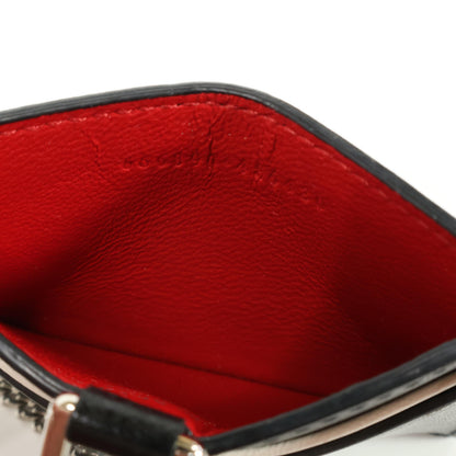 Alexander McQueen アレキサンダーマックイーン 666890 1AAC7 CARD HOLDER W/CHAIN チェーン付 ロゴ カードケース