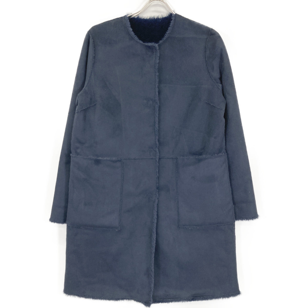 ANAYI アナイ ﾈｲﾋﾞｰ ﾘﾊﾞｰｼﾌﾞﾙﾌｪｲｸﾑｰﾄﾝｺｰﾄ コート 38