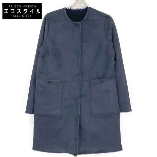 ANAYI アナイ ﾈｲﾋﾞｰ ﾘﾊﾞｰｼﾌﾞﾙﾌｪｲｸﾑｰﾄﾝｺｰﾄ コート 38