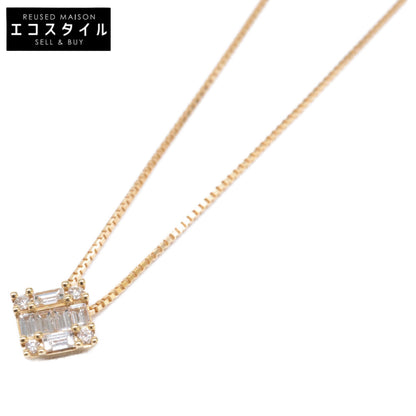 BELLESIORA ベルシオラ 美品 K18 0.19ct スクエア ダイヤモンド ネックレス