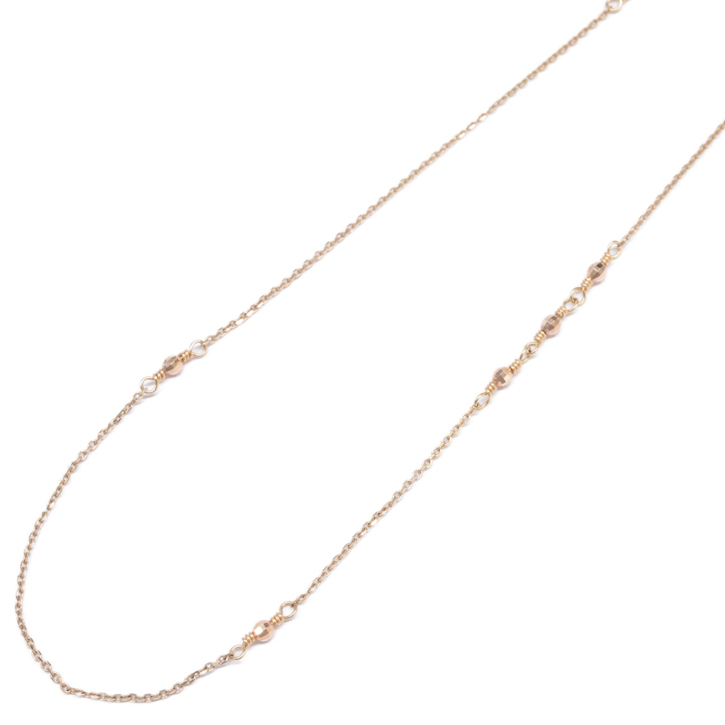 agete アガット 【美品】K10 ミラーボール ロング ネックレス